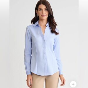 NWT Jones New York Light Blue Collared Shirt women’s 24W